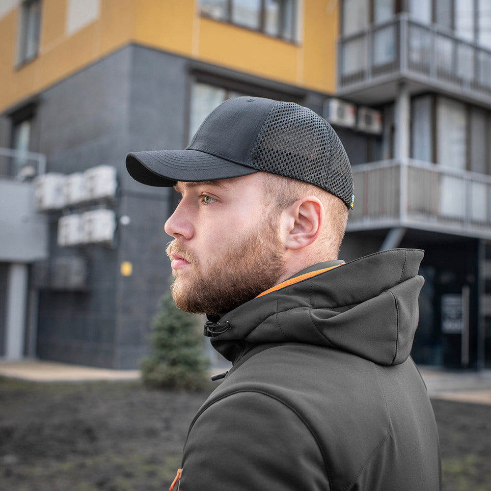 Șapcă Tactica Mesh Flex Ripstop M-Tac - Neagră, Respirabilă