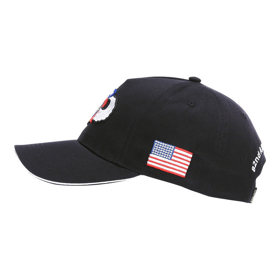 Șapcă Baseball 82nd Airborne WWII 3D Negru Fostex - Stil Legendar