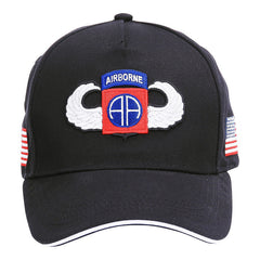 Șapcă Baseball 82nd Airborne WWII 3D Negru Fostex - Stil Legendar
