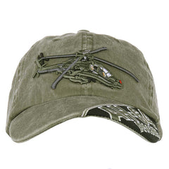 Șapcă Baseball AH-64 Apache stone washed Verde - Stil și Atitudine Tactică