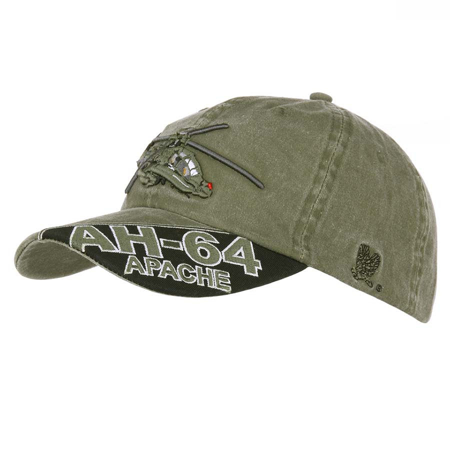 Șapcă Baseball AH-64 Apache stone washed Verde - Stil și Atitudine Tactică