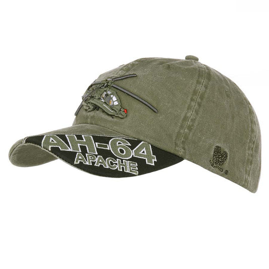 Șapcă Baseball AH-64 Apache stone washed Verde - Stil și Atitudine Tactică