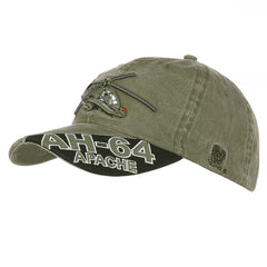 Șapcă Baseball AH-64 Apache stone washed Verde - Stil și Atitudine Tactică