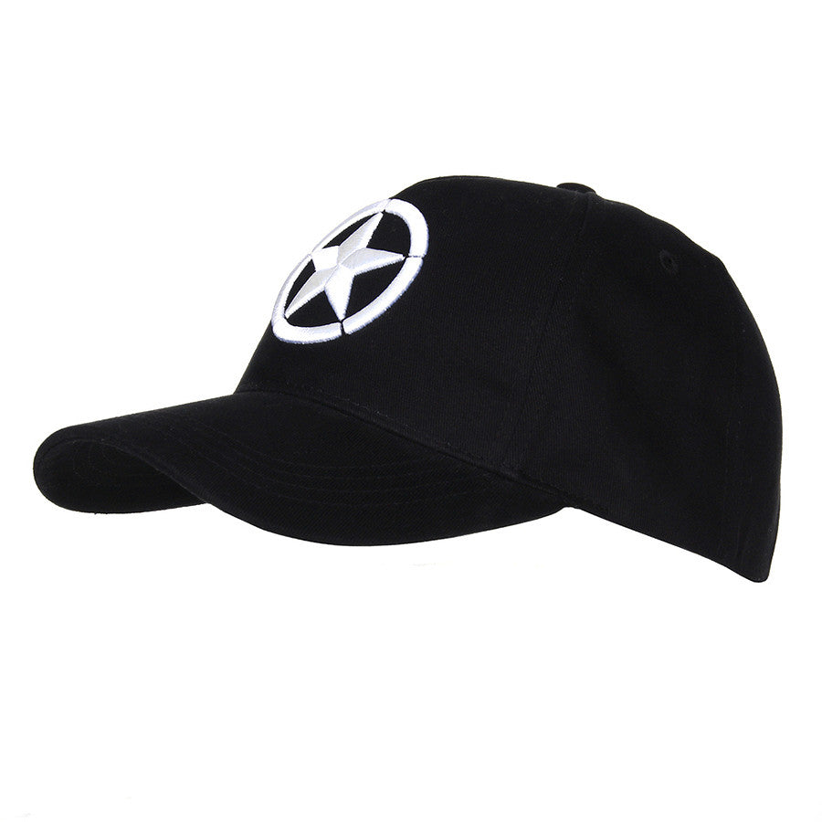Șapcă Baseball Allied Star WWII 3D Negru - Omagiu & Atitudine