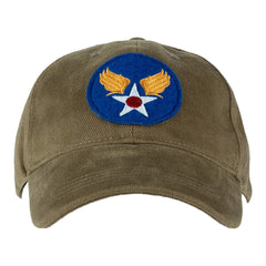 Șapcă Baseball Brushed USAAF Verde USAAF Heritage - Moștenire Aeriană Autentică