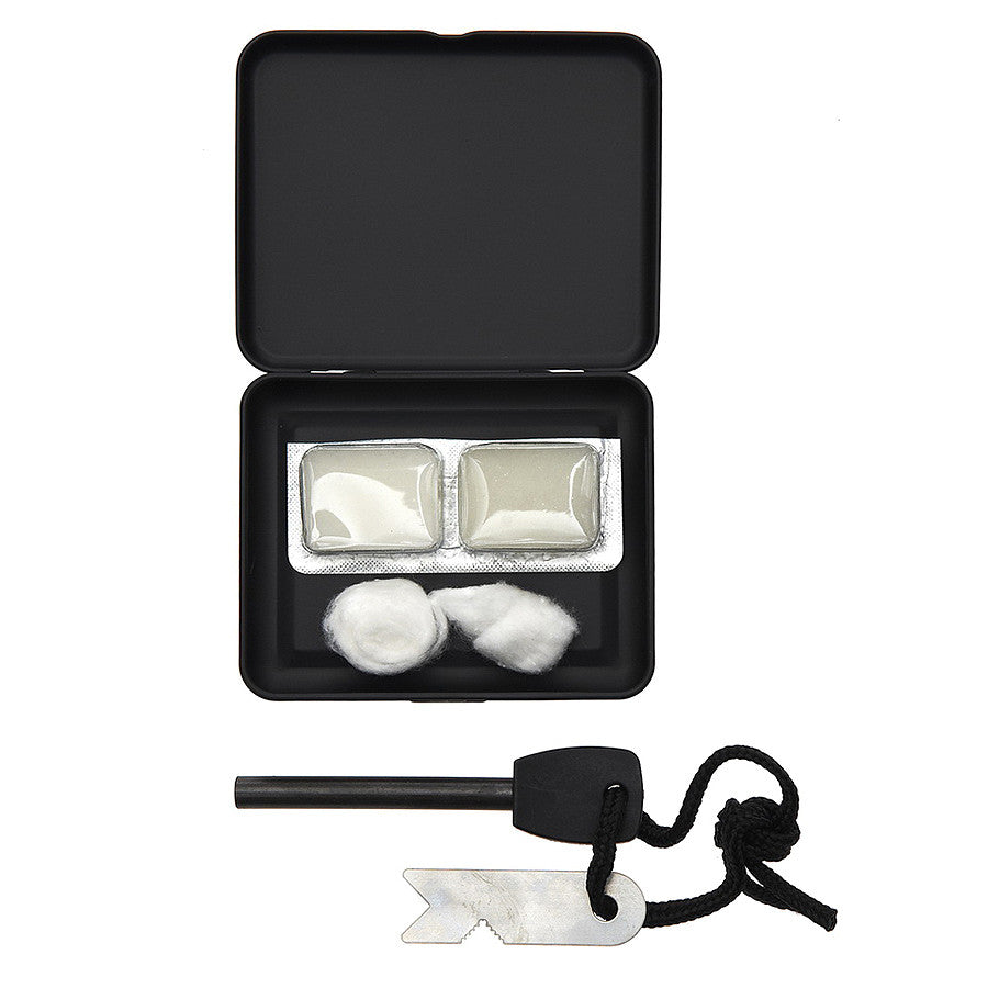 Aprinzător Magnesium Set Zwart - Esențial pentru Supraviețuire