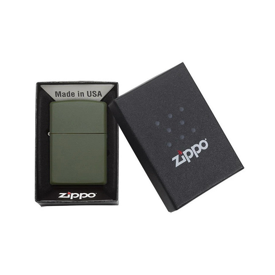 Aprinzător Zippo Verde Mat Zippo - Fiabilitate Legendară în Orice Condiții