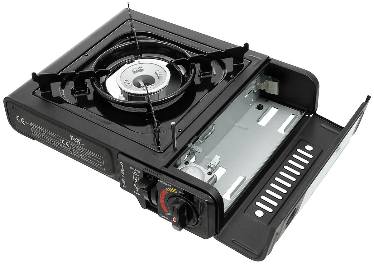 Aragaz Camping cu Aprindere Piezo FoxOutdoor - 2.4 kW, Flacără Reglabilă