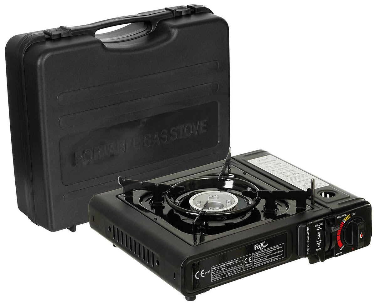 Aragaz Camping cu Aprindere Piezo FoxOutdoor - 2.4 kW, Flacără Reglabilă