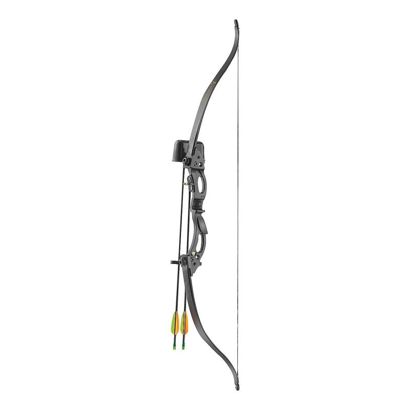 Arc Recurbat Tineret Korrigan Negru Ek-Archery - Set Complet, Ușor de Mânuit