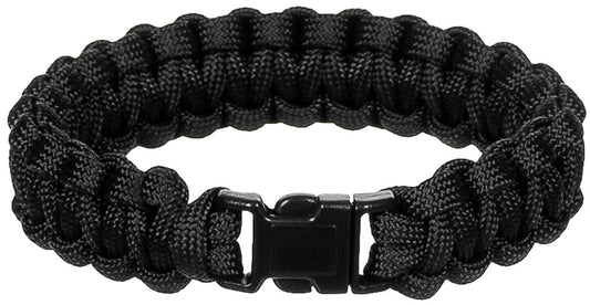 Armband Paracord Negru MFH - 100% Poliester, Cataramă Plastic