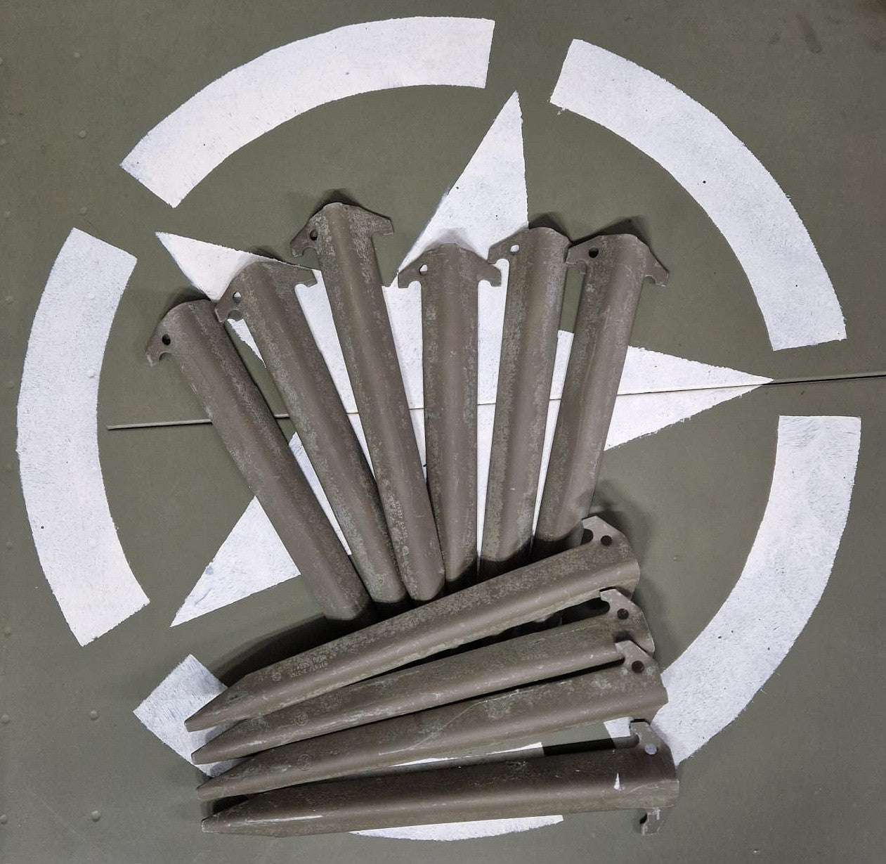 Țăruși Cort Tentharingen Original Set 10 Verde US Army - Ancorare Neclintită