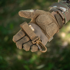 Atașament cu Carabiner M-Tac - Coyote, Prindere MOLLE