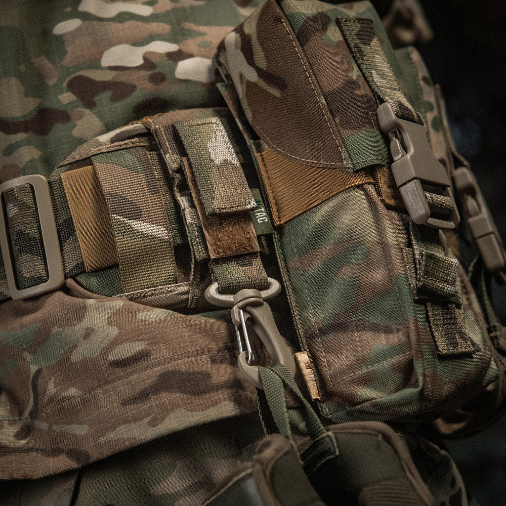 Atașament cu Carabiner M-Tac - Multicam, MOLLE, YKK