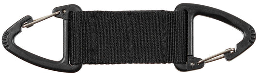 Atașament Universal Dublu Negru MFH - 2 carabiniere plastic, lungime 12 cm