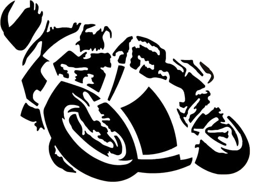 Autocolant "Motociclist" Louis - Rezistent la UV și Combustibil