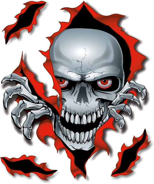 Autocolant "Totenkopf" Lethal Threat - Calitate Premium, Design Iconic