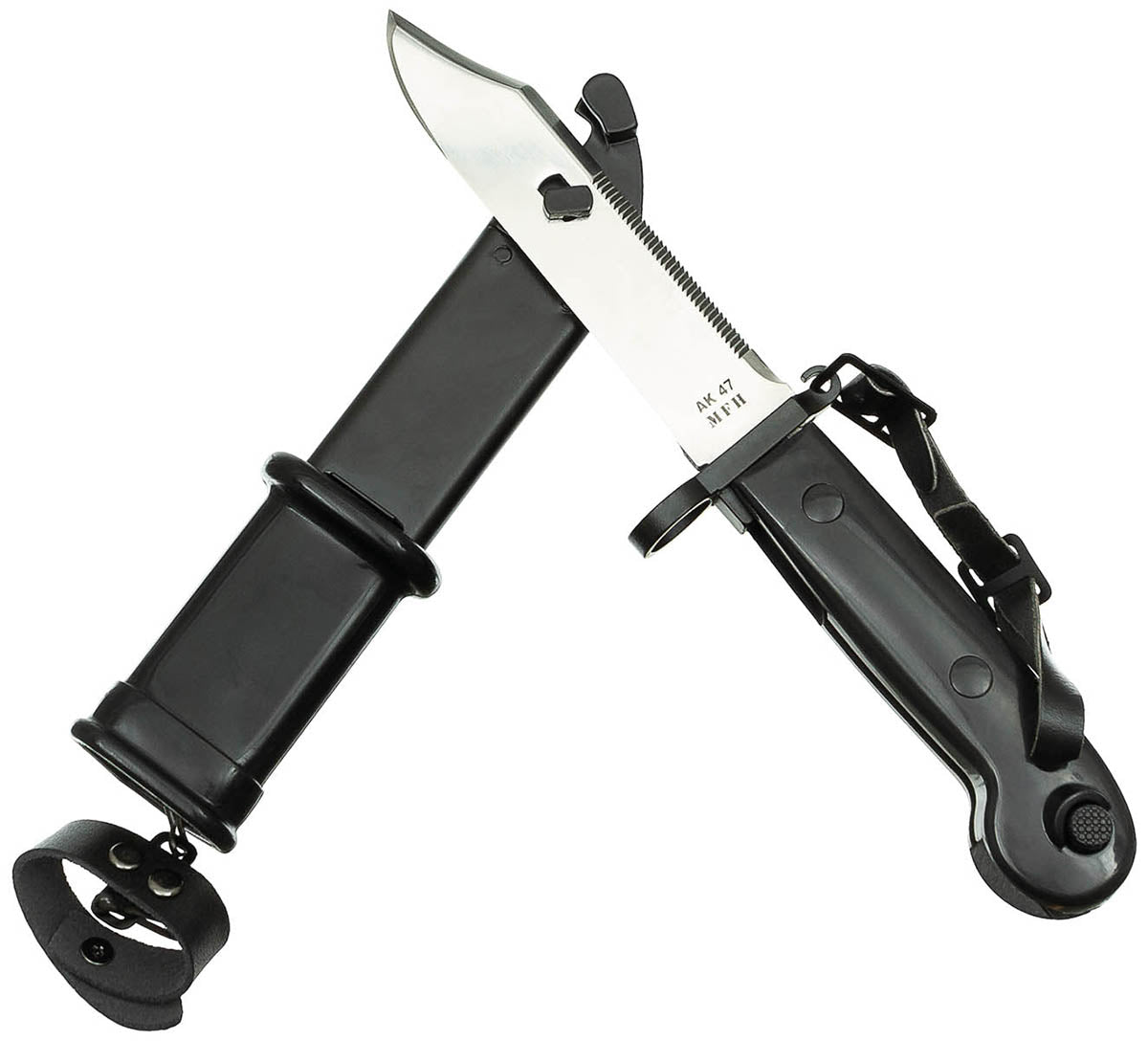 Baionetă AK 47 Negru MFH - Oțel 3Cr13, Tăietor Sârmă