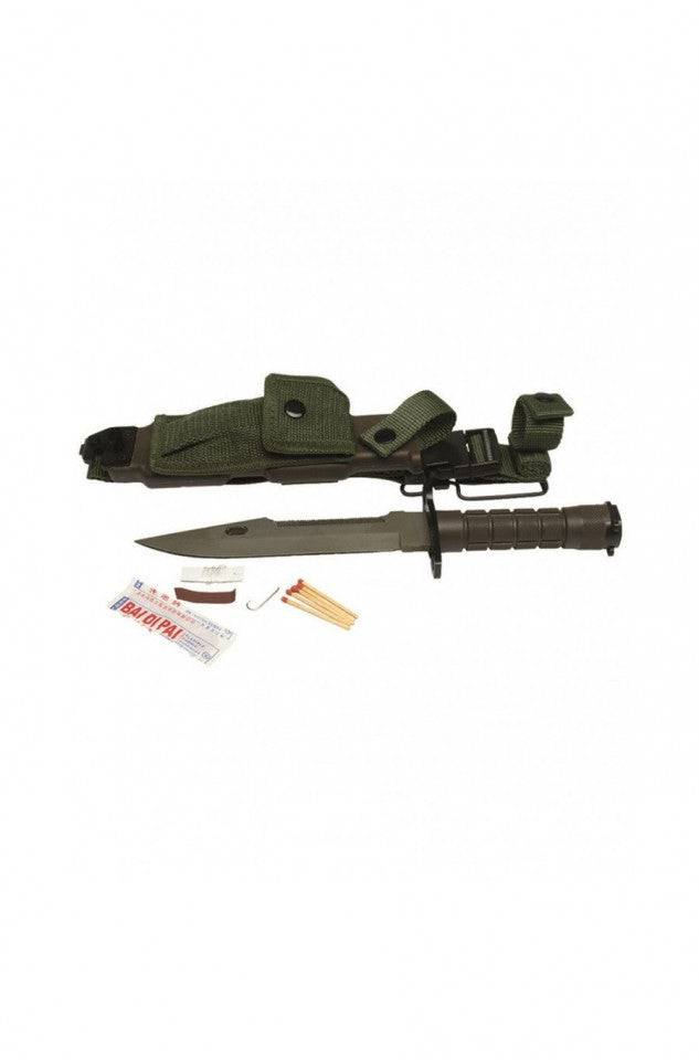 Baionetă de Supraviețuire Mil-Tec US M9 – set complet cu teacă și accesorii