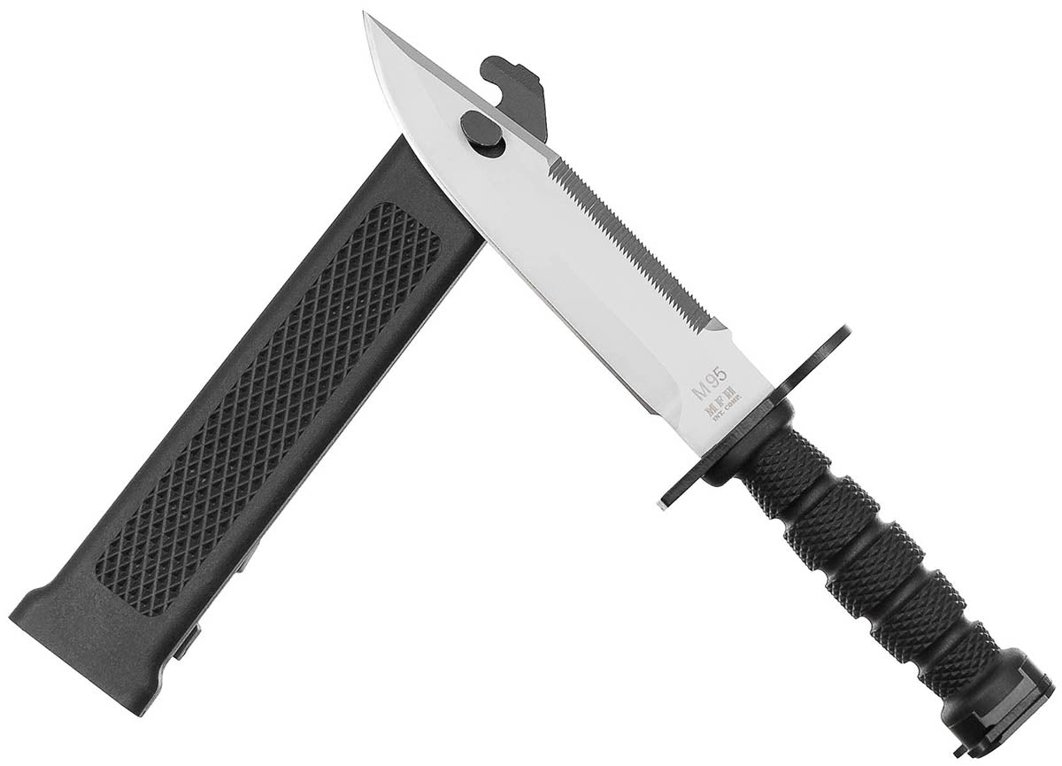 Bajonetă Chineză M95 Negru MFH - Oțel 3Cr13, Tăietor Sârmă