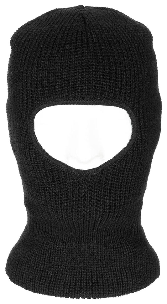 Balaclava cu 1 Orificiu Negru MFH - 100% Acrilic, Două Straturi