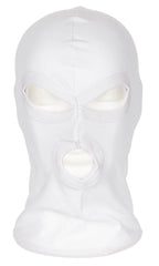Balaclava cu 3 Găuri Subțire Alb MFH - 100% Bumbac, Ușoară