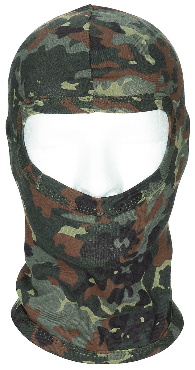 Balaclava Subțire 1 Orificiu BW Flecktarn MFH - 100% Bumbac, Ușoară