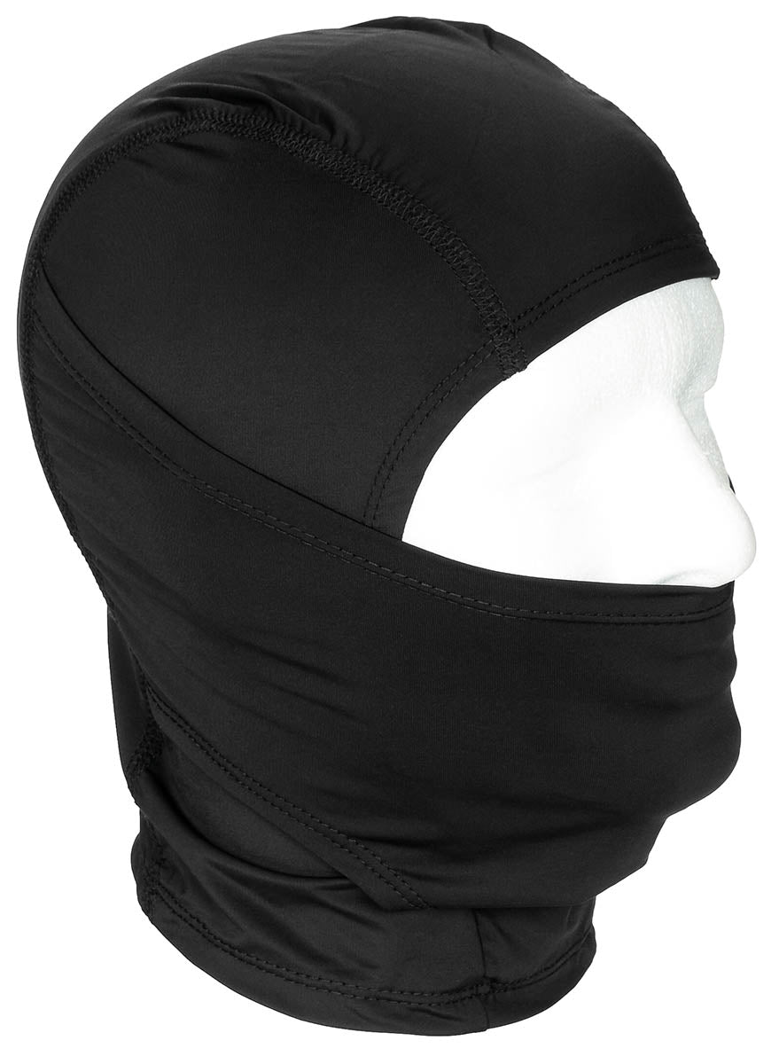 Balaclavă Subțire cu Fantă Negru MFH - 100% Elastan, Ușoară