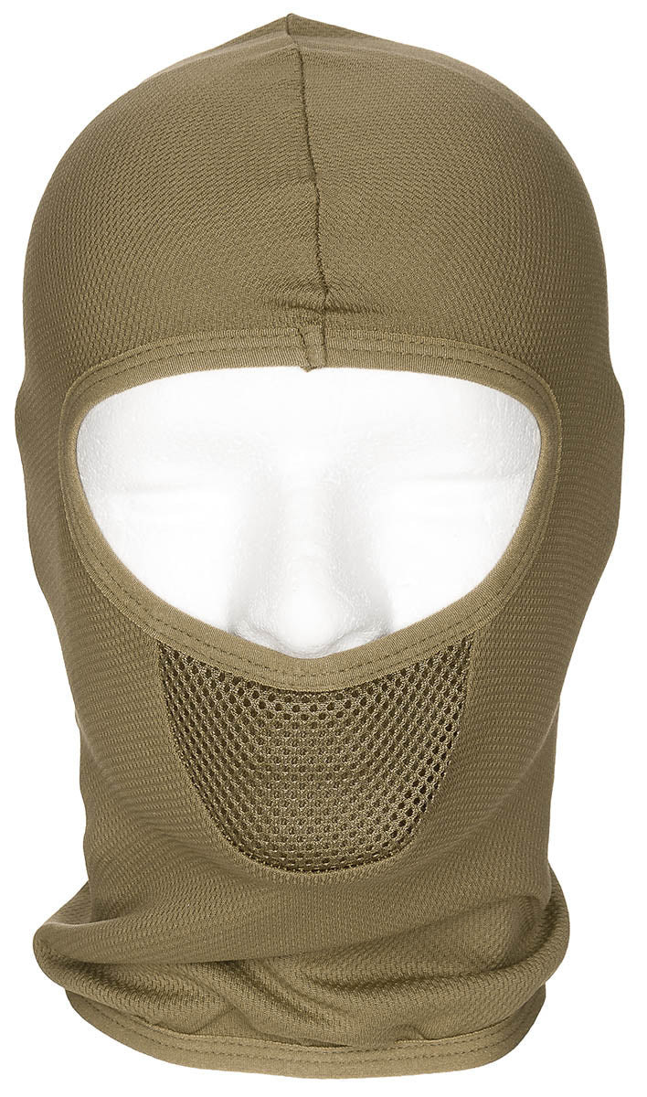 Balaclava Tactical 1-Loch Coyote MFH - Respirabilă, Gură Plasă