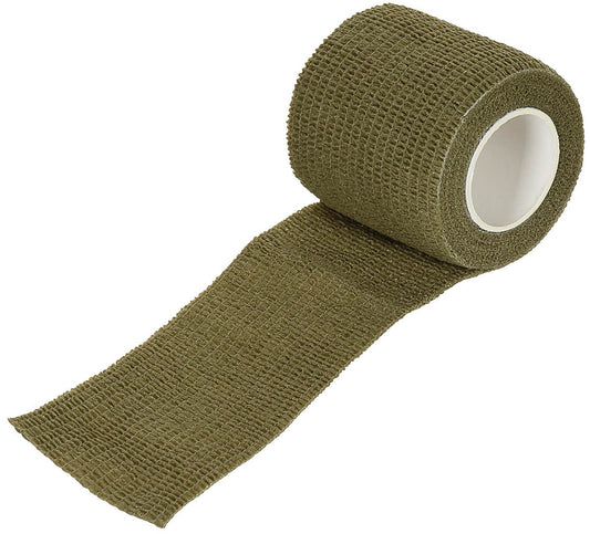Bandă camuflaj autoadezivă Verde OD MFH - Elastică, 5cm x 4.5m