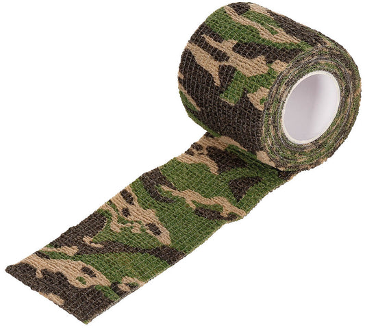Bandă camuflaj autoadezivă Woodland MFH - Elastică, Aderență Excelentă