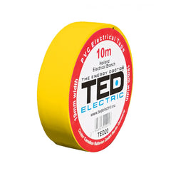 Bandă Izolatoare 10m x 19mm Galbenă TED - Izolare Electrică Sigură - 2