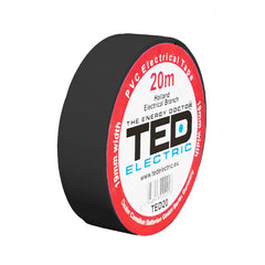 Banda Izolatoare 20m x 19mm Neagra TED - Izolație Sigură, Durabilă - 2