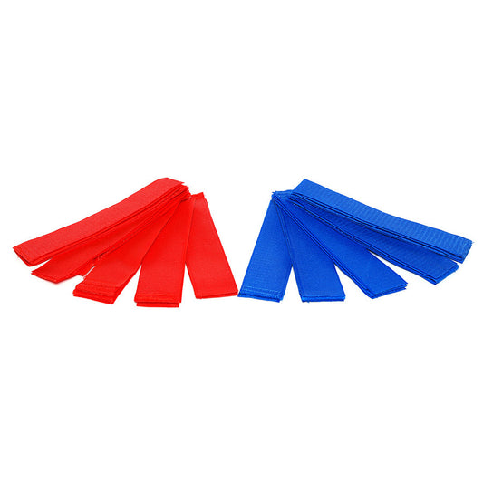 Bandă Velcro Tactice Team Strap Pak Roșu & Albastru - Identificare Rapidă pentru Echipă
