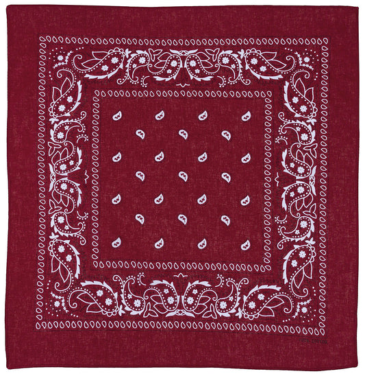 Bandană Clasică Paisley Burgund MFH - 100% Bumbac, 55x55 cm