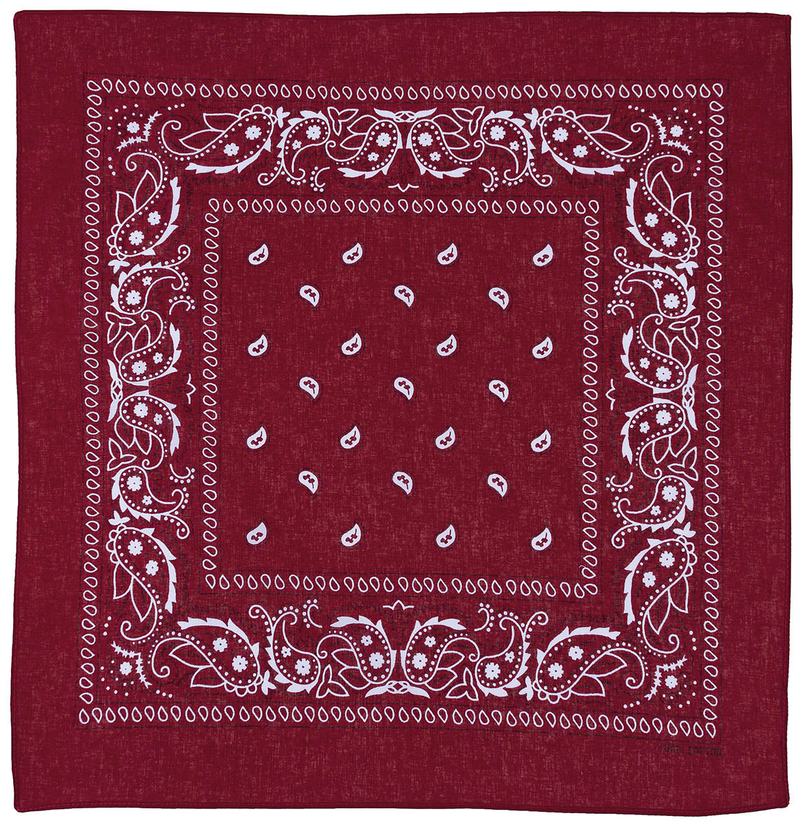 Bandană Clasică Paisley Burgund MFH - 100% Bumbac, 55x55 cm