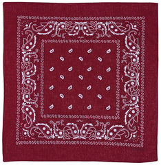 Bandană Clasică Paisley Burgund MFH - 100% Bumbac, 55x55 cm