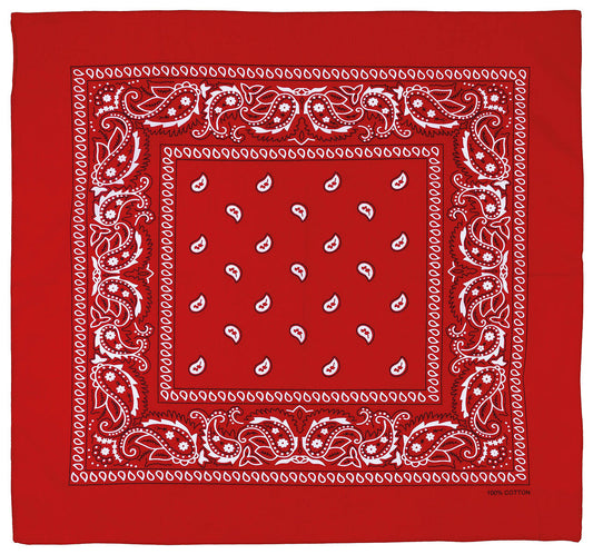 Bandana Classic Paisley Roșu MFH - 100% Bumbac, 55x55 cm