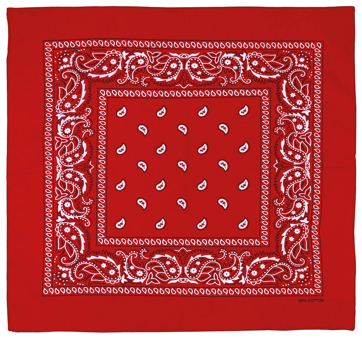 Bandana Classic Paisley Roșu MFH - 100% Bumbac, 55x55 cm