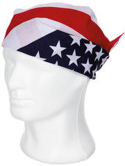 Bandana Imprimeu Drapel SUA MFH - Bumbac, 55x55 cm