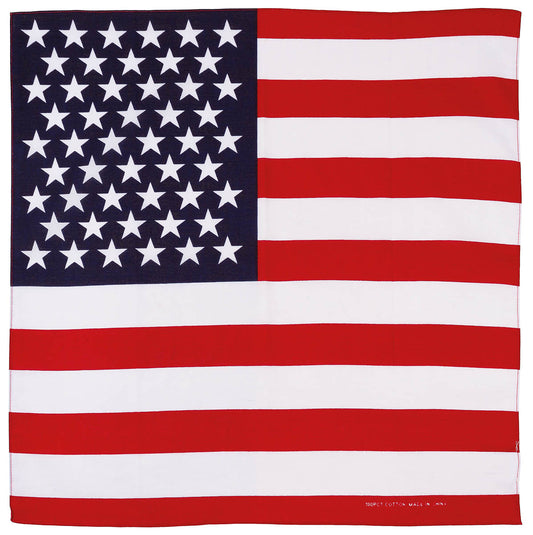 Bandana Imprimeu Drapel SUA MFH - Bumbac, 55x55 cm