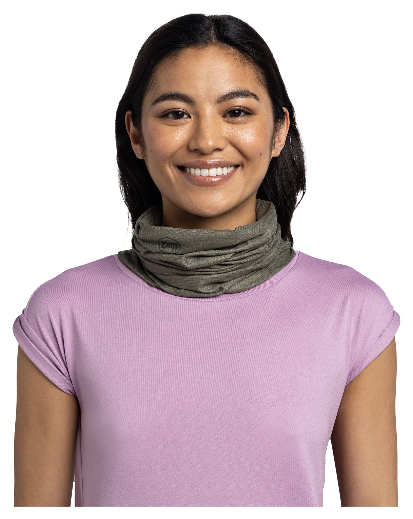 Bandană Multifuncțională Coolnet UV Solid Khaki Buff - Protecție Solară UPF 50