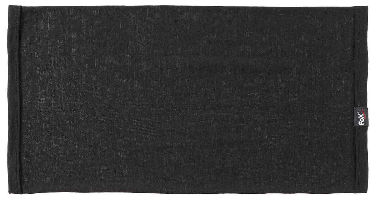 Bandană Multifuncțională Merino Lite Negru FoxOutdoor - Elastic, Uscare Rapidă
