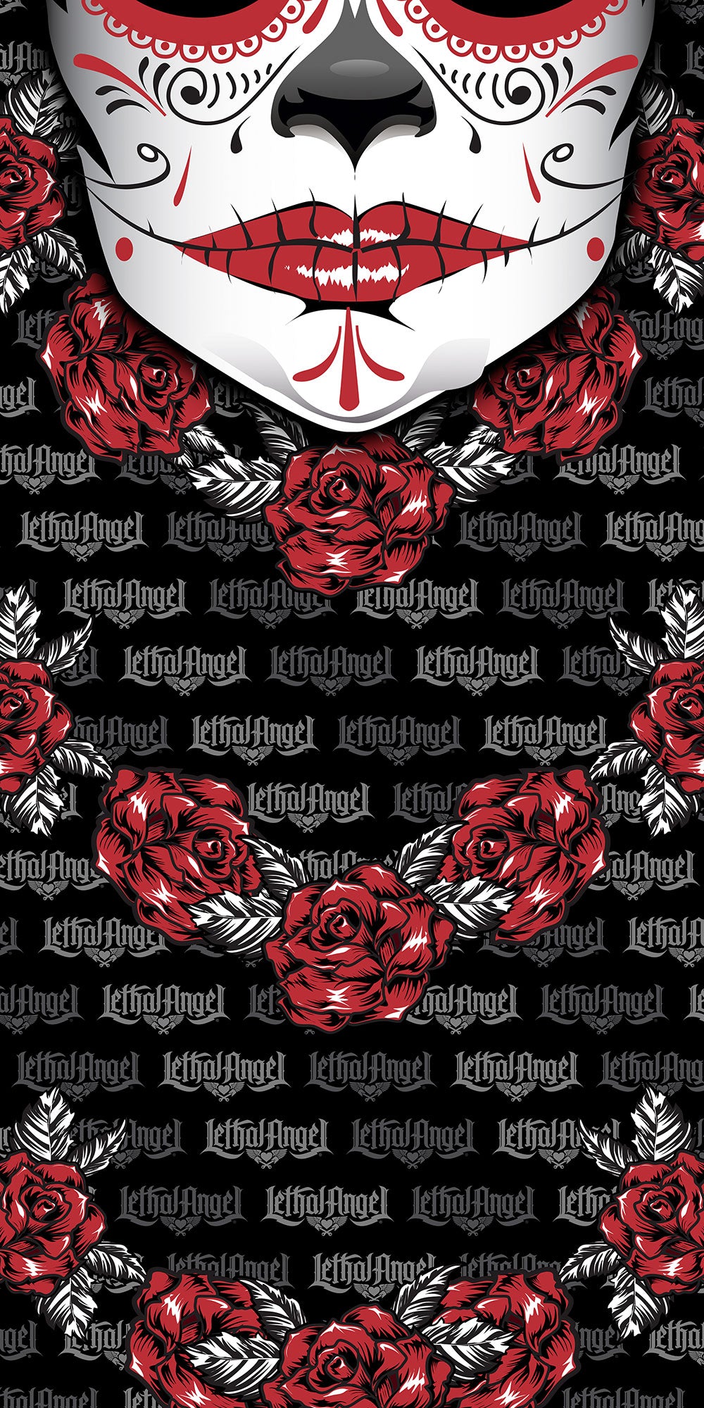 Bandană Multifuncțională Mexican Skull Lethal Angel - Slim Fit Damă