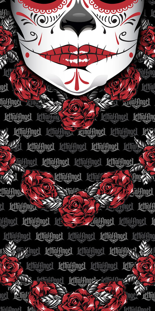Bandană Multifuncțională Mexican Skull Lethal Angel - Slim Fit Damă