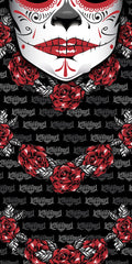 Bandană Multifuncțională Mexican Skull Lethal Angel - Slim Fit Damă