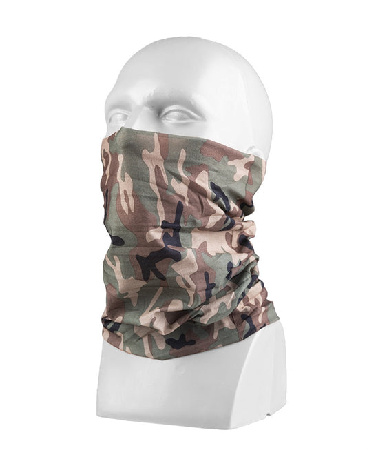 Bandană Multifuncțională Mil-Tec – 100% Poliester, 50 x 24 cm, Woodland