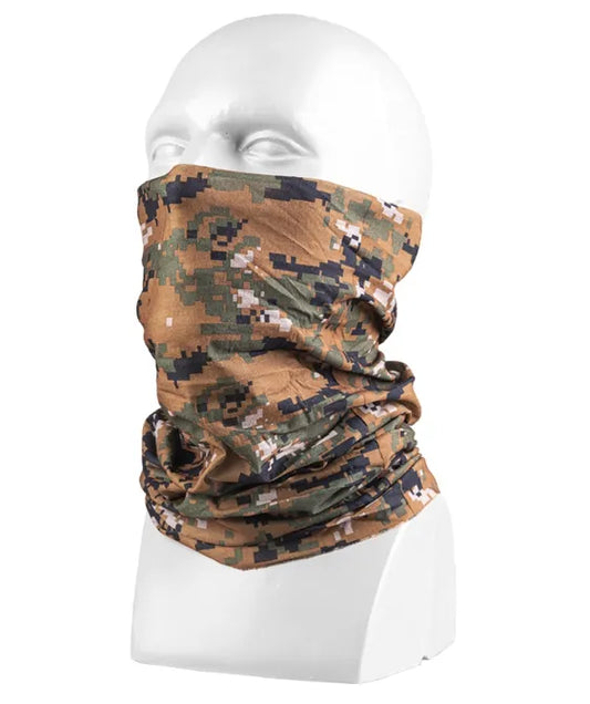 Bandană Multifuncțională Mil-Tec – 100% Poliester, 50 x 24 cm, Woodland Digital
