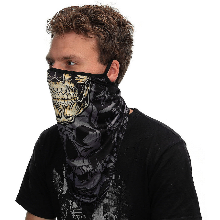 Bandană Multifuncțională Skull Galben 10 - Protecție & Confort Superior