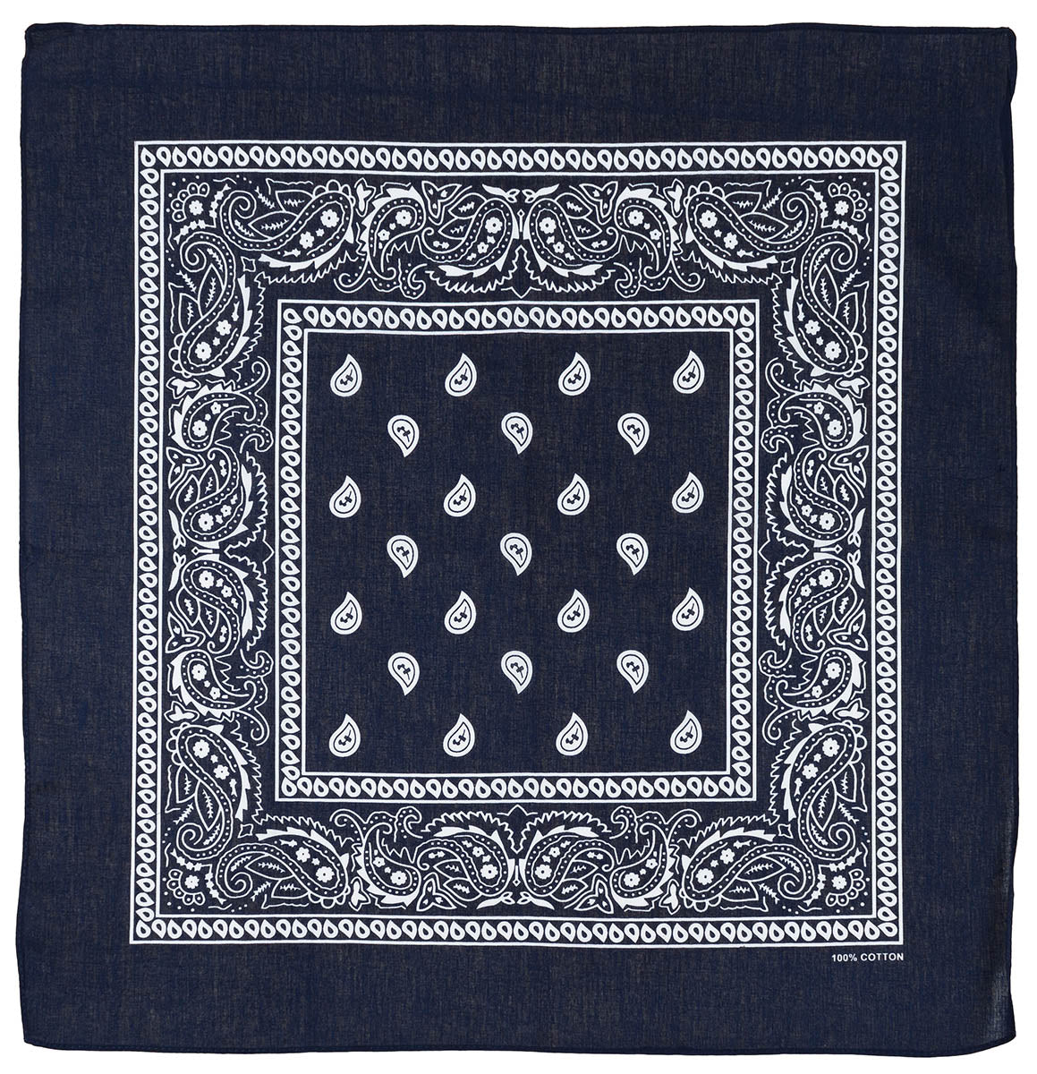 Bandana Paisley Albastru-Alb MFH - 55x55 cm, 100% Bumbac